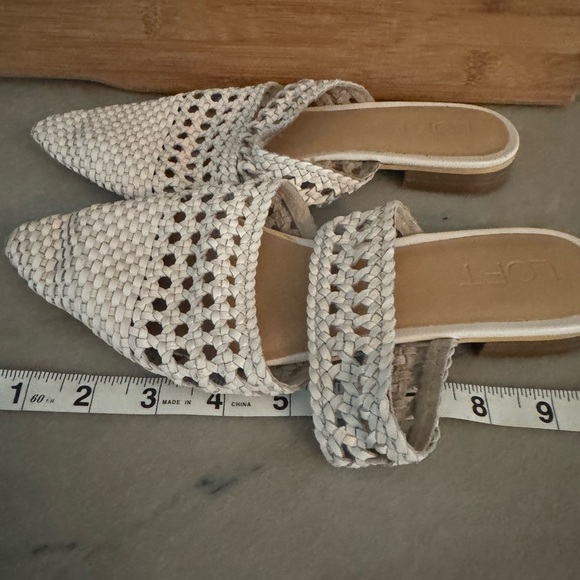 LOFT Ivory Woven Mules - Picture 8 of 12
